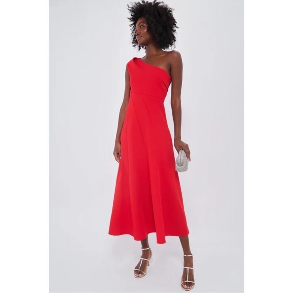 Tuckernuck x India Hicks Scarlet Carmen One Shoulder Midi Dress NWT Size S - Picture 6 of 15